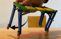 Seitenansicht des Läufers nach der Vorwärtsbewegung